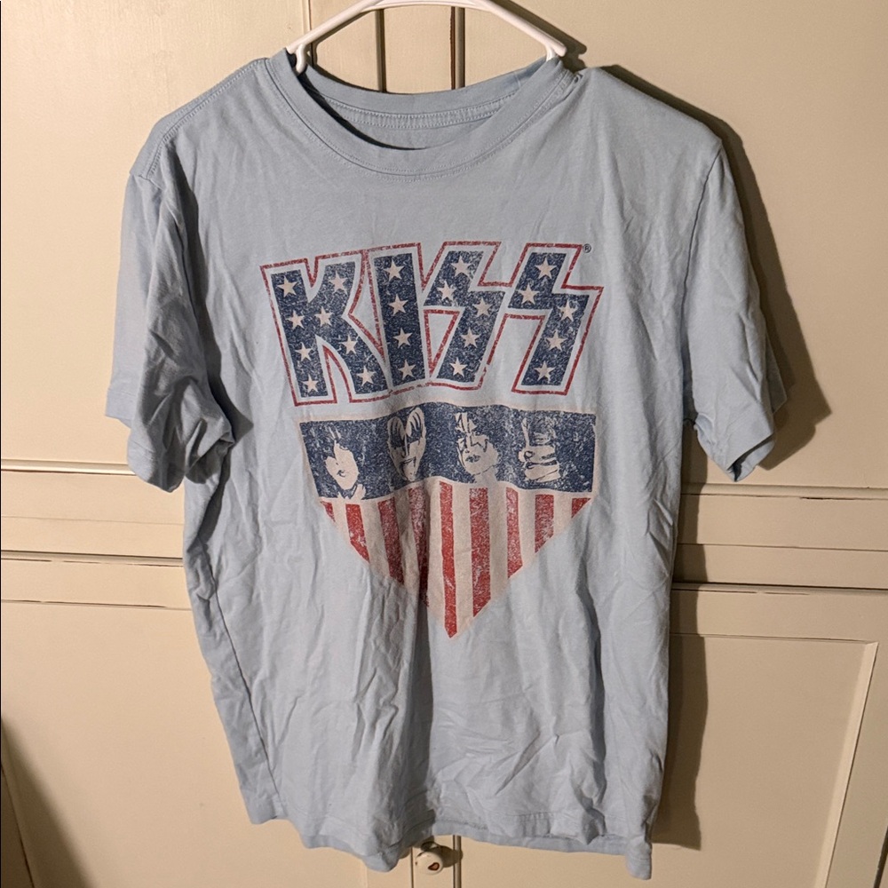 Kiss Light Blue Graphic Tee